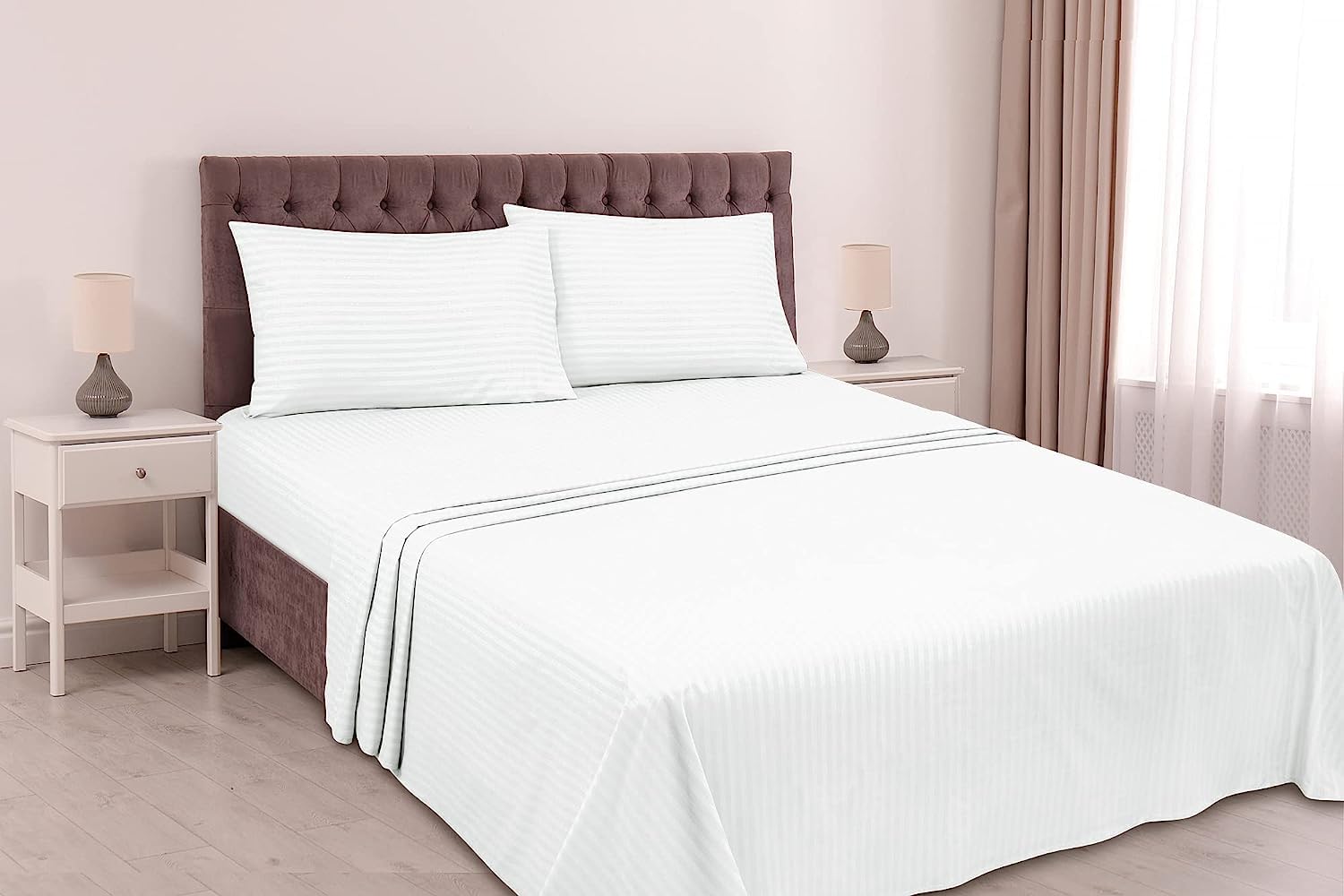 White Striped Bedsheet